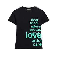 A-NA Same Letter Print Short-sleeved T-shirt