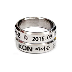 Stainless Steel Diamond Ring