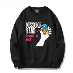 Cool Anime Letter Crew Neck Sweatshirt
