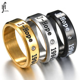 J-HOPE Name Titanium Steel Ring
