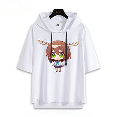 Anime Cos Hooded Short-sleeved T-shirt