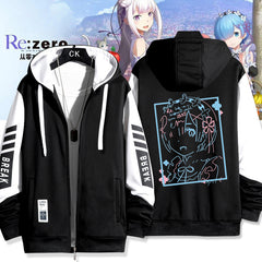 Unisex Anime Pattern Zipper Hoodie