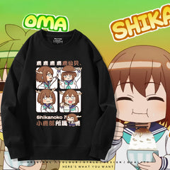 Casual Anime Pattern Crew Neck Sweatshirt