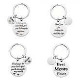 Round Tag Keychain Commemorative Gift for Parents