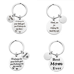 Round Tag Keychain Commemorative Gift for Parents