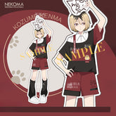 Casual Anime Nekoma Cosplay T-shirt Shorts Set