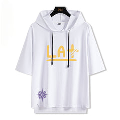 Vtuber Anime Cos Hooded Short-sleeved T-shirt