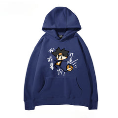 Women's Volleyball Anime Graphic Loose Hoodie
