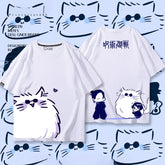 Unisex Anime Cat Summer Loose T-shirt