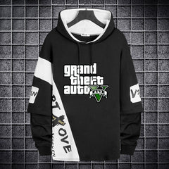 Men's Game Printed Casual Pullover Hoodie