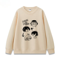 Unisex Anime Crew Neck Loose Sweatshirt