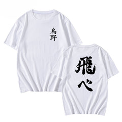 Women's Anime Letter Short Sleeve T-Shirt