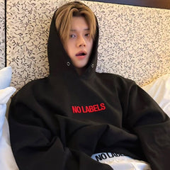 NO LABELS Embroidered Hoodie