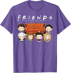 Friends Chibi Characters Printed T-Shirt