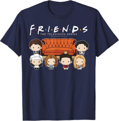 Friends Chibi Characters Printed T-Shirt