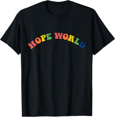 KPOP Multi-color Hope World Printed T-Shirt
