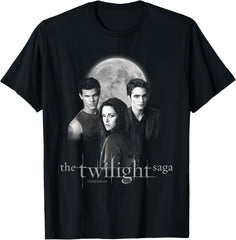 Unisex Black & White Photo Jacob, Bella, Edward Movie T-Shirt