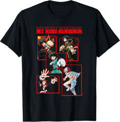 Midoriya Bakugo Todoroki Collage Anime T-Shirt