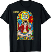 Unisex Anime Monkey D. Luffy Stained Glass Window T-Shirt