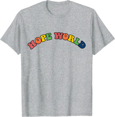 KPOP Multi-color Hope World Printed T-Shirt