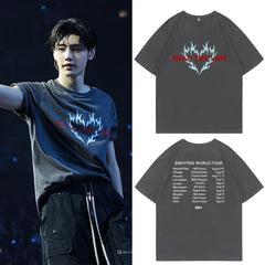 KPOP WALK THE LINE Print Short Sleeve T-Shirt