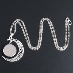 Twilight Gemstone Crescent Moon Necklace