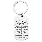 I'll Be There for You Couple Stainless Steel Keyring