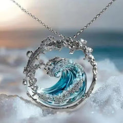 Luxury Wave Shape Necklace Ring Earrings