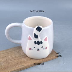 Cartoon Cat Ceramic Mug Gift
