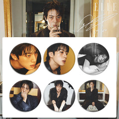 JIN Magazine Tinplate Badge Mirror Keychain