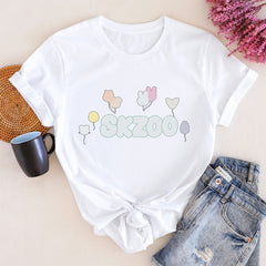 Cute Kpop Cartoon Short-sleeved T-shirt