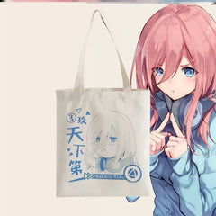 Anime Print Canvas Tote Bag