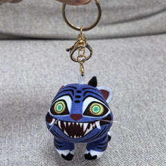 Derpy Tiger Plush Keychain Pendant