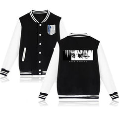 Unisex Anime Logo Printed Baseball Uniform Coat