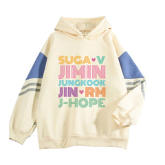 Versatile Kpop Loose Letter Pullover Casual Hoodie