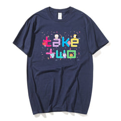 Trendy Girls Kpop Graffiti Print Short Sleeved T-shirt