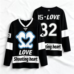 H2H 15-LOVE Printed Long-sleeved Jersey Top