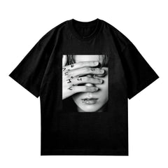 Kpop Poster Printed Short Sleeve T-shirt