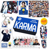 SKZ KARMA FELIX Bang Chan Hyunjin Keychain Card Sticker Gift Box