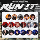 SKZ "RUN IT" World Tour Badge Mirror Keychain