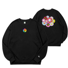 Sunflower Printed Round Neck Pullover Sweatshirt
