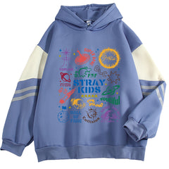 Trendy SKZ Graffiti Print Hoodie