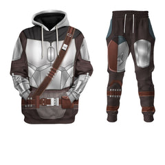 Unisex Trendy Mandalorian COS Hoodie and Pants Co-ords