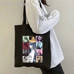 Taylor Graphic Printed Canvas Shoulder Tote Bag