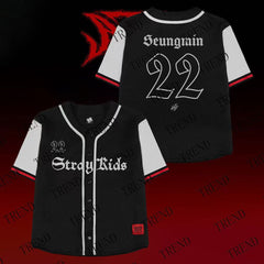 KPOP V-neck Digital Print Sports Jersey Top