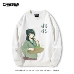 Casual Girls Anime Crew Neck Sweatshirt