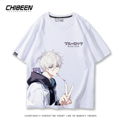 Unisex Anime Print Short-sleeved T-shirt