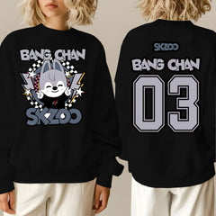 SKZ Number Printed Crew Neck Sweatshirt