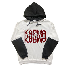 Skz Poster Logo Printed Fleece Black and White Hoodie