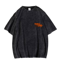 SKZ THIS & THAT Printed Cotton Washed T-shirt